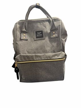Himawari Gray Canvas Backpack Tote -Women's